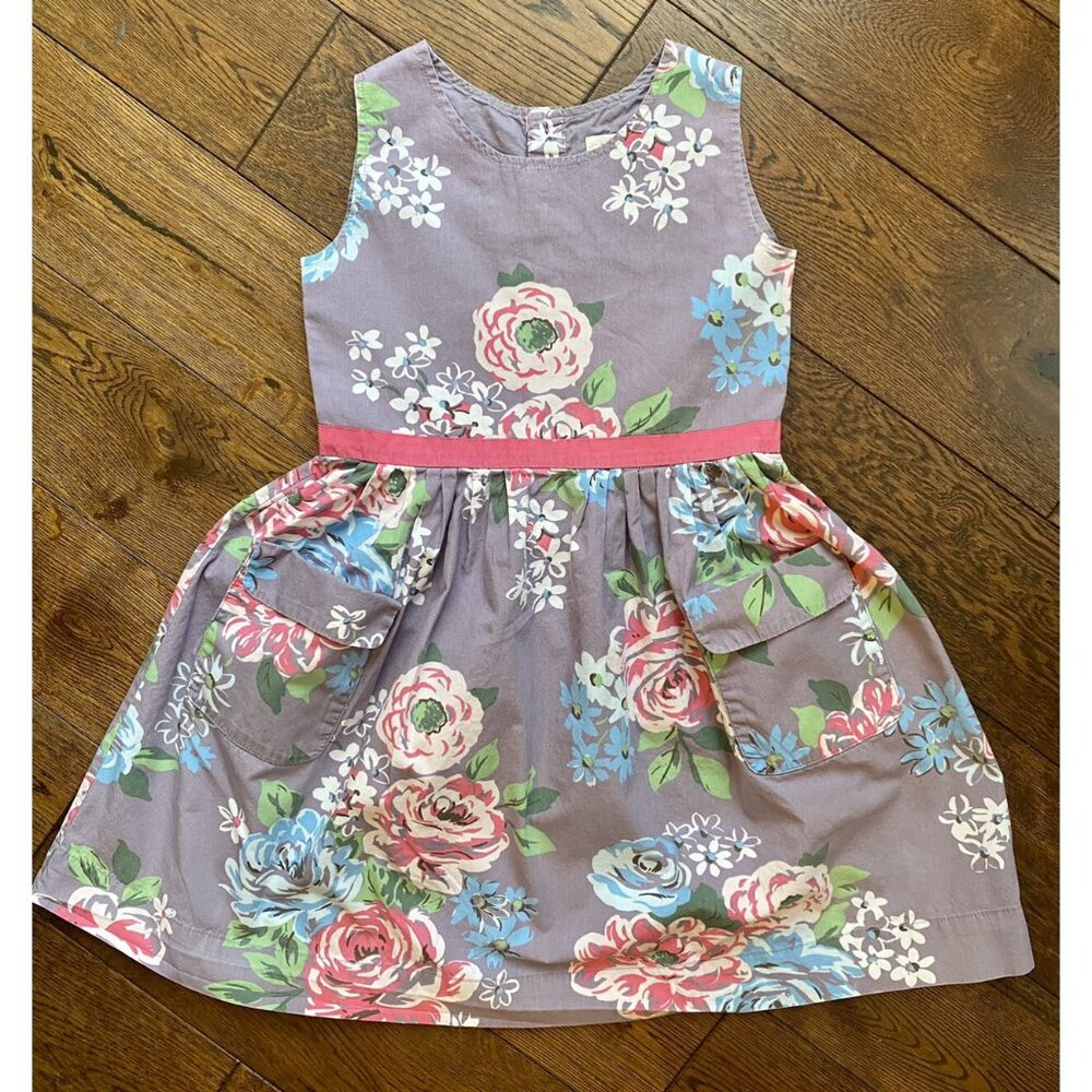 Mini Boden Purple Flora Dress - Size 5/6